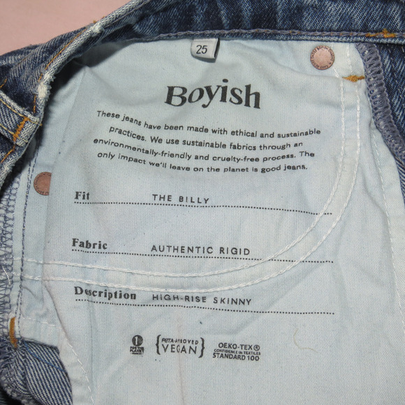 Boyish City Lights Billy High Rise Distressed Skinny Jeans - Picture 12 of 14